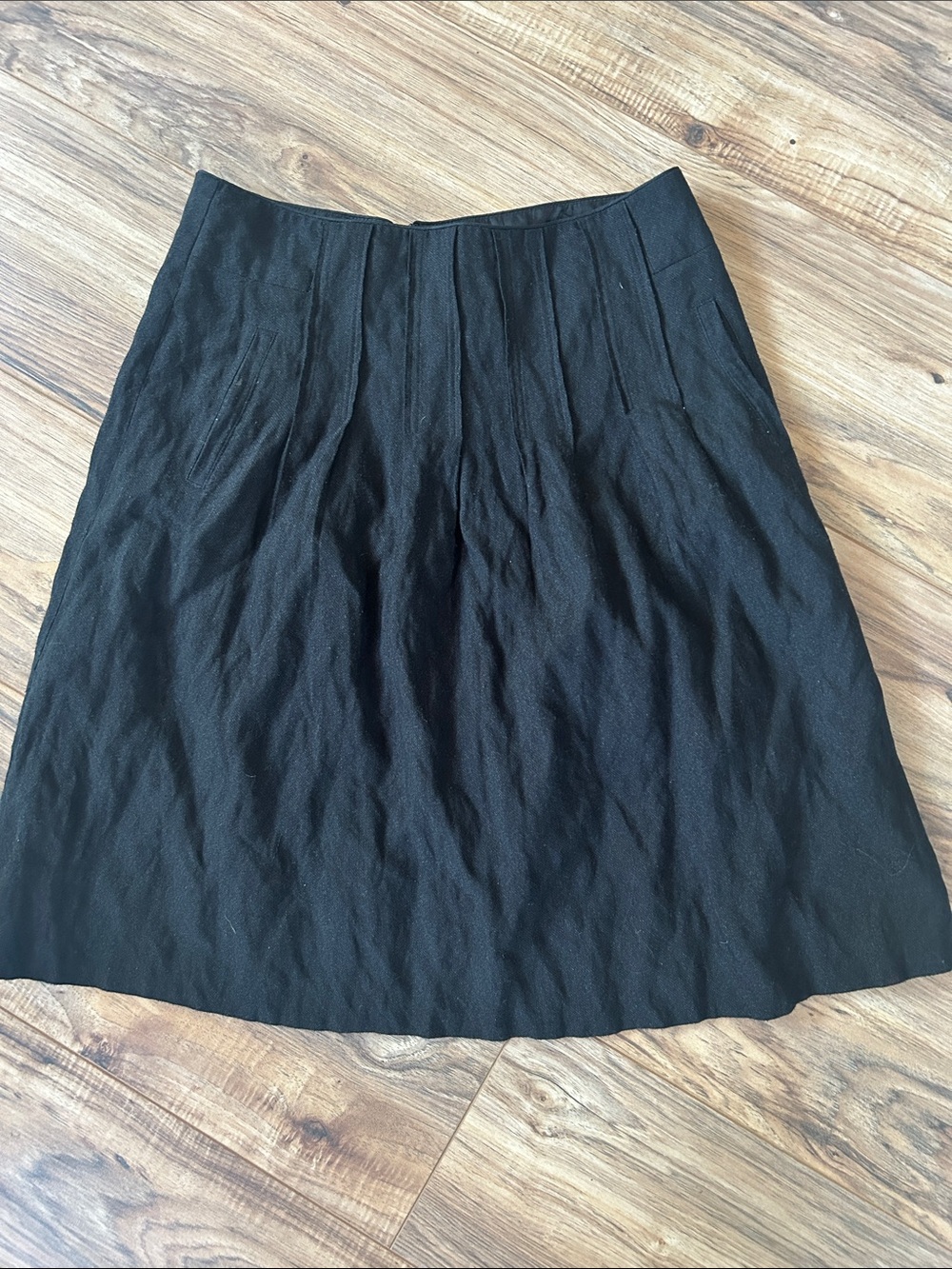 Vintage CAbi Black Pleated A-Line Skirt